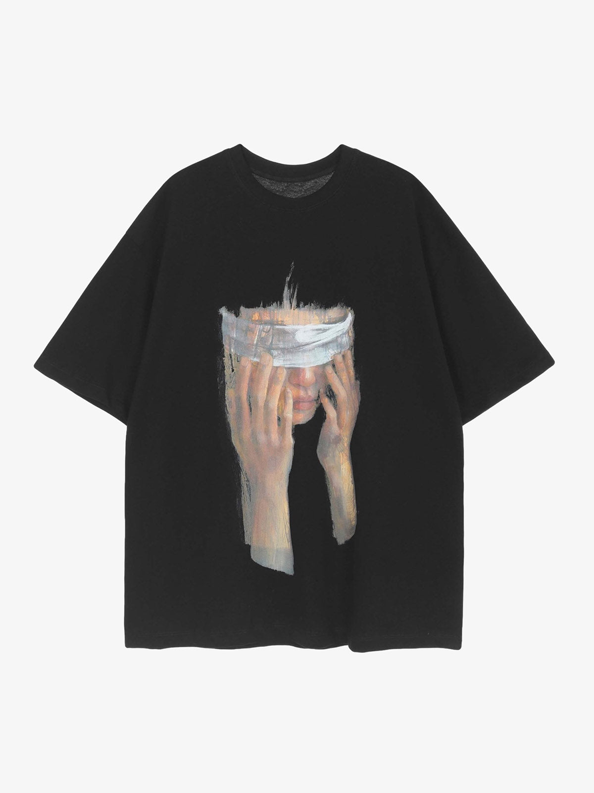 Thesupermade American Tide Loose Print Round Neck T-shirt -1640