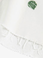 Stylish White Button-Up Shirt with Unique Patch Design for Casual and Trendy Looks 
