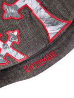 Cross And Portrait Denim Bucket Hat 