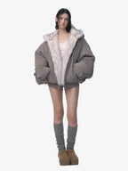 Winter Warmth Bomber Jacket with Faux Fur Trim - Stylish and Cozy Outerwear for Cold Weather 
