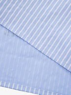 Striped Short-Sleeve Shirt with Graphic Print and Layered Sleeves 