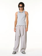 Pleated Belted Machete Track Pants 