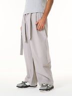 Pleated Belted Machete Track Pants 