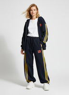 Fleece Vintage Side Stripe Drape Paratrooper Machete Wide Leg Pants - 2488 
