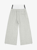 Stylish Wide-Leg Trousers with Contrast Waistband for Everyday Wear 