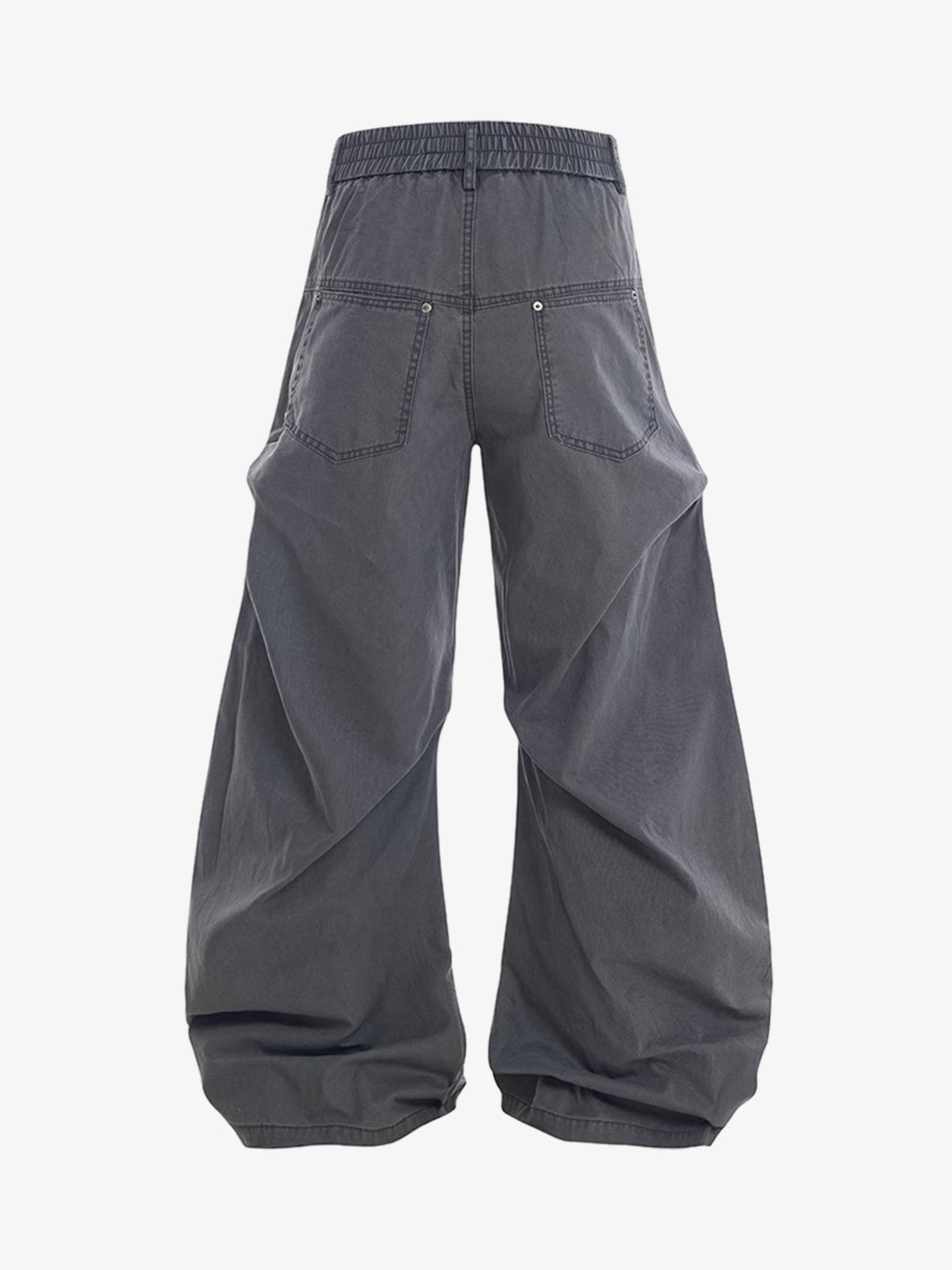 Vintage Distressed Pleated Barrel Pants 