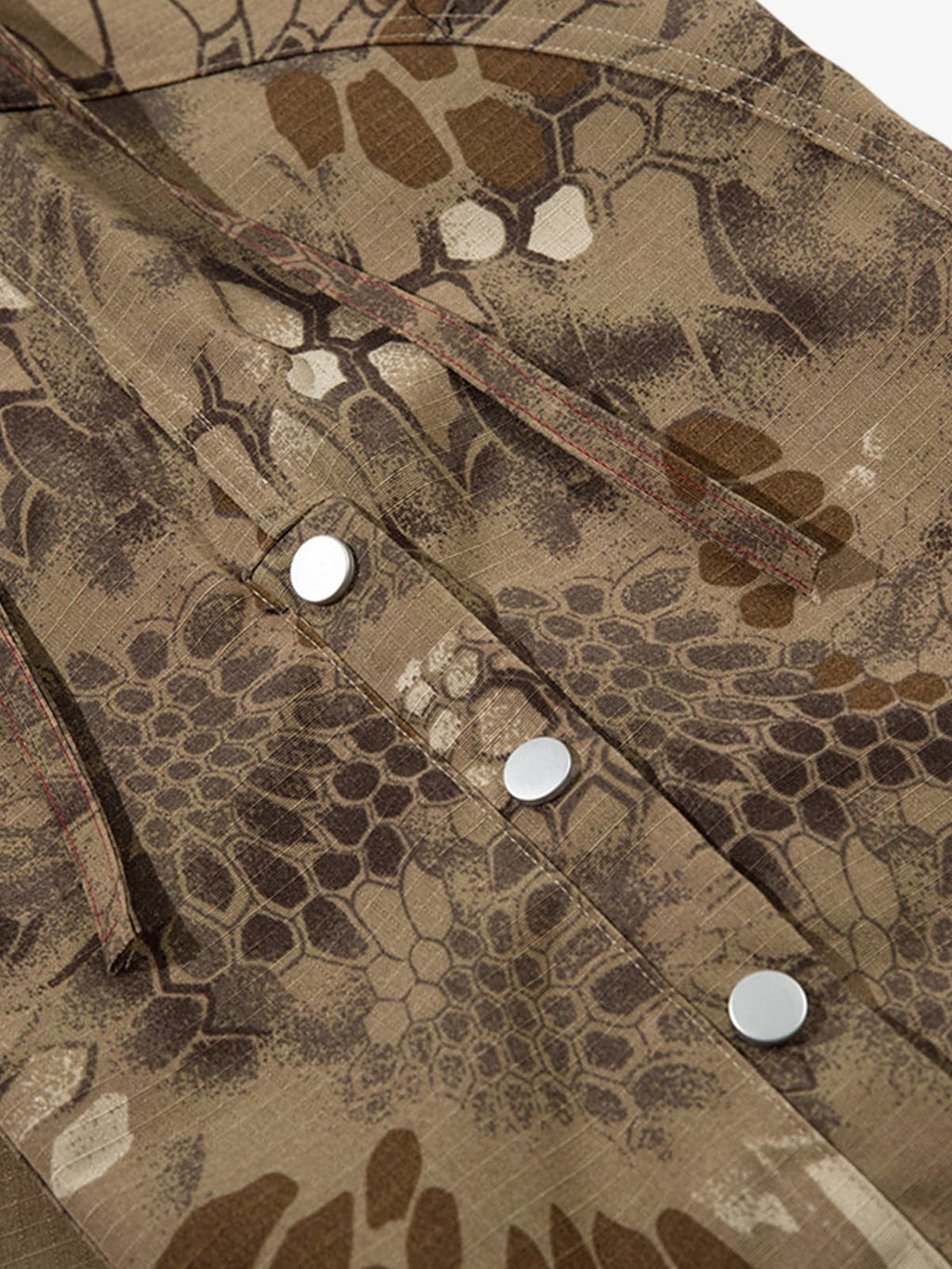 Camouflage Cargo Culottes with Adjustable Drawstring and Side Slits 