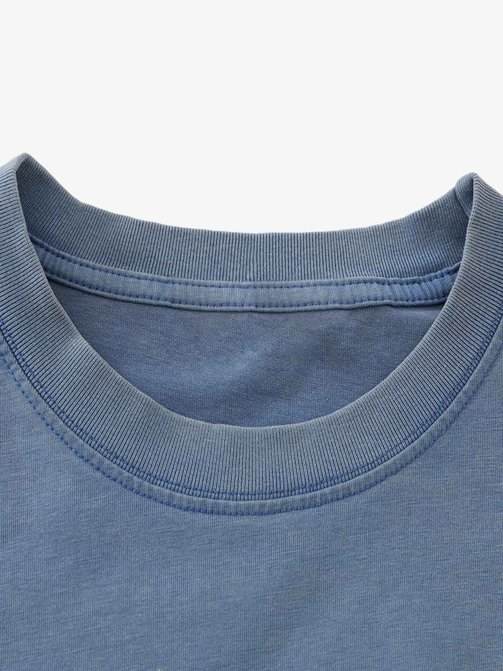 Street Color Matching Faux Two-piece Printed T-shirt 