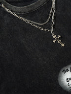 Thesupermade Vintage Necklace Star Print Hip-hop Tank Top - 2070 