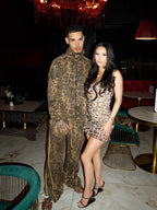 Thesupermade Cheetah Print Suede Tracksuit - 2277 
