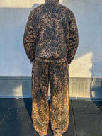 Thesupermade Cheetah Print Suede Tracksuit - 2277 