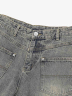 Distressed Ripped Denim Suit 