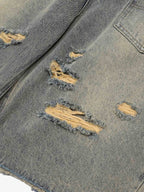 Distressed Ripped Denim Suit 
