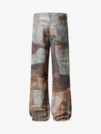 Thesupermade High Street Distressed Washed Printed Jeans - 2246 
