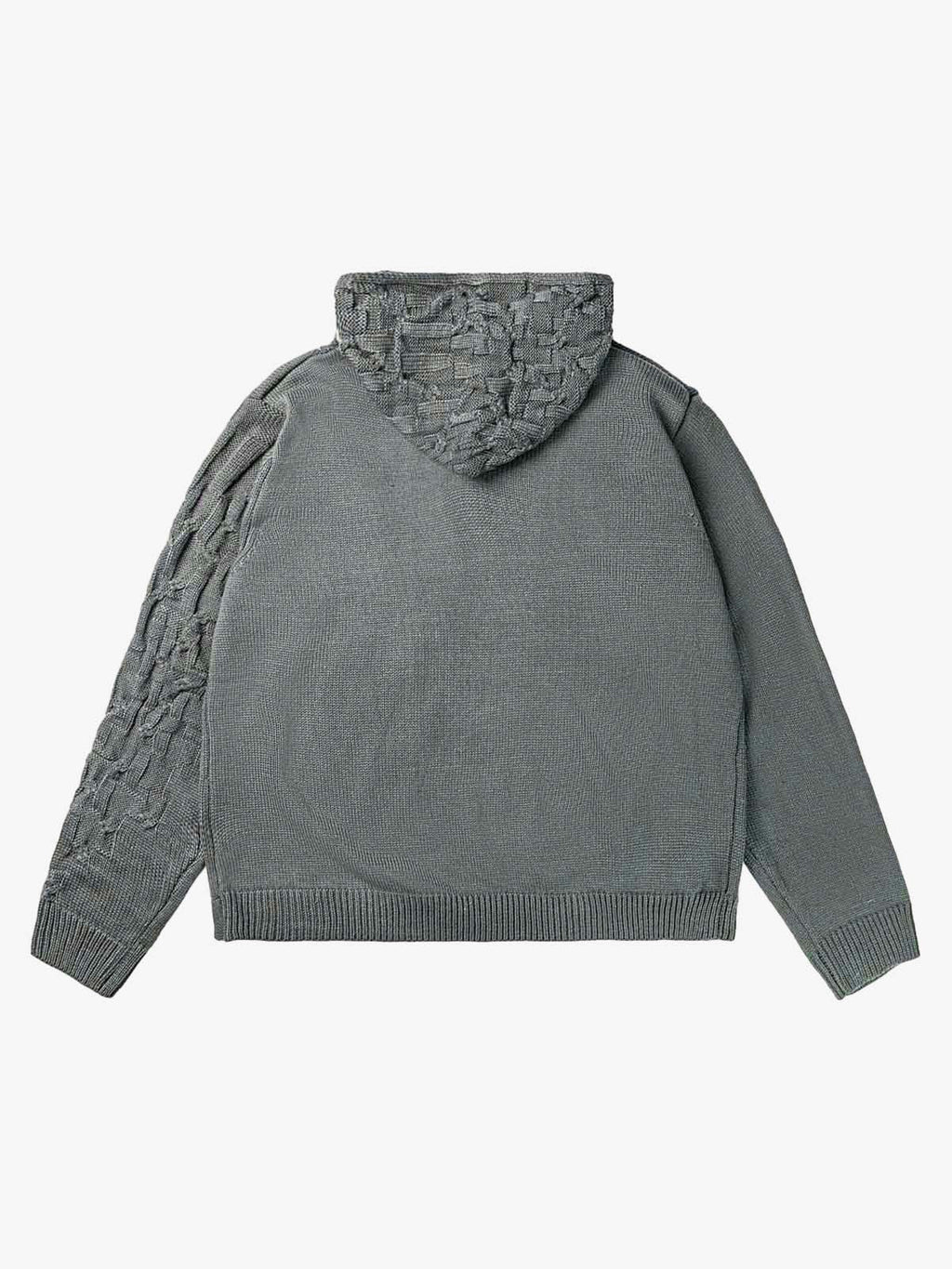 Asymmetric Irregular Knitted Sweater Hoodie 