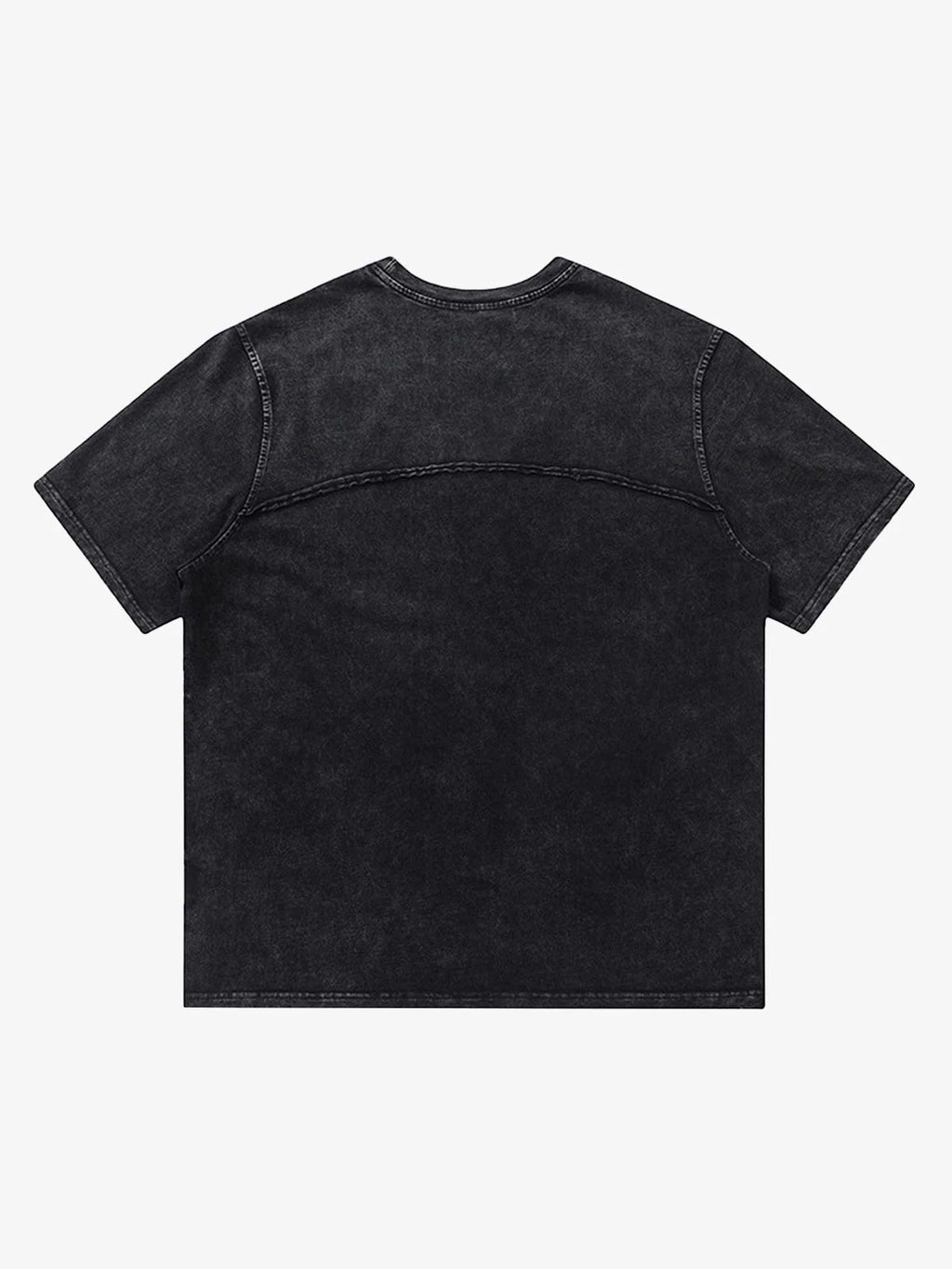Split Raw Edge Short Sleeve T-shirt - 2152
