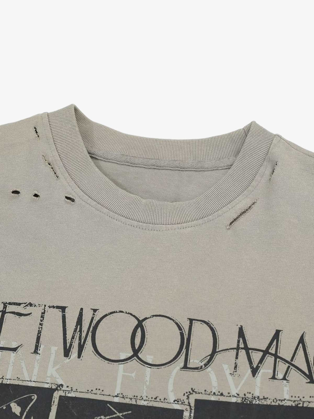 Distressed Camouflage Faux Two-Piece Graphic T-Shirt - 2420 