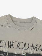 Distressed Camouflage Faux Two-Piece Graphic T-Shirt - 2420 