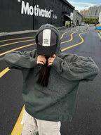 Asymmetric Irregular Knitted Sweater Hoodie 