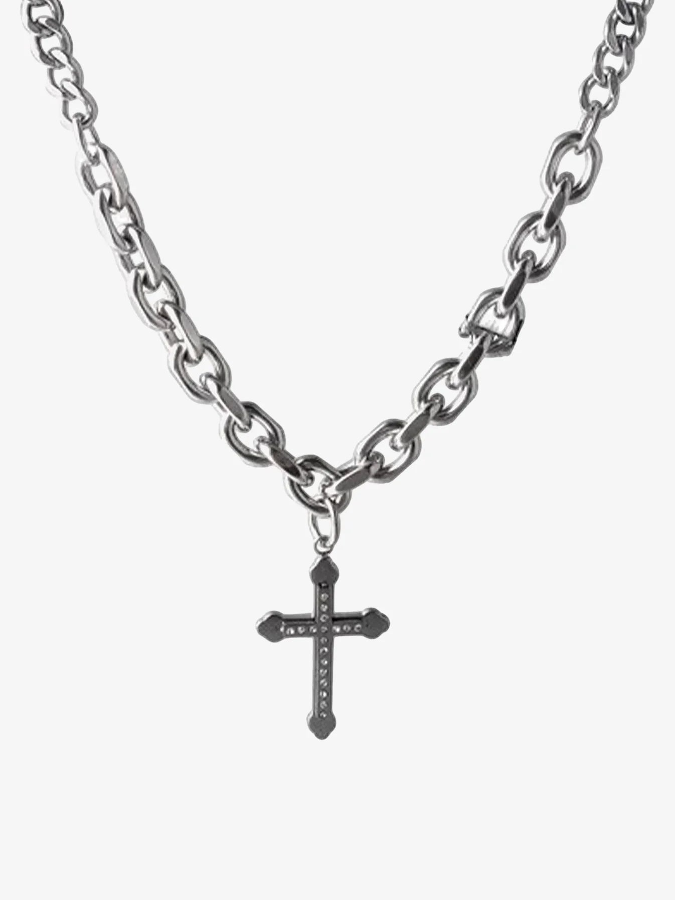 Black Cross Necklace -1132