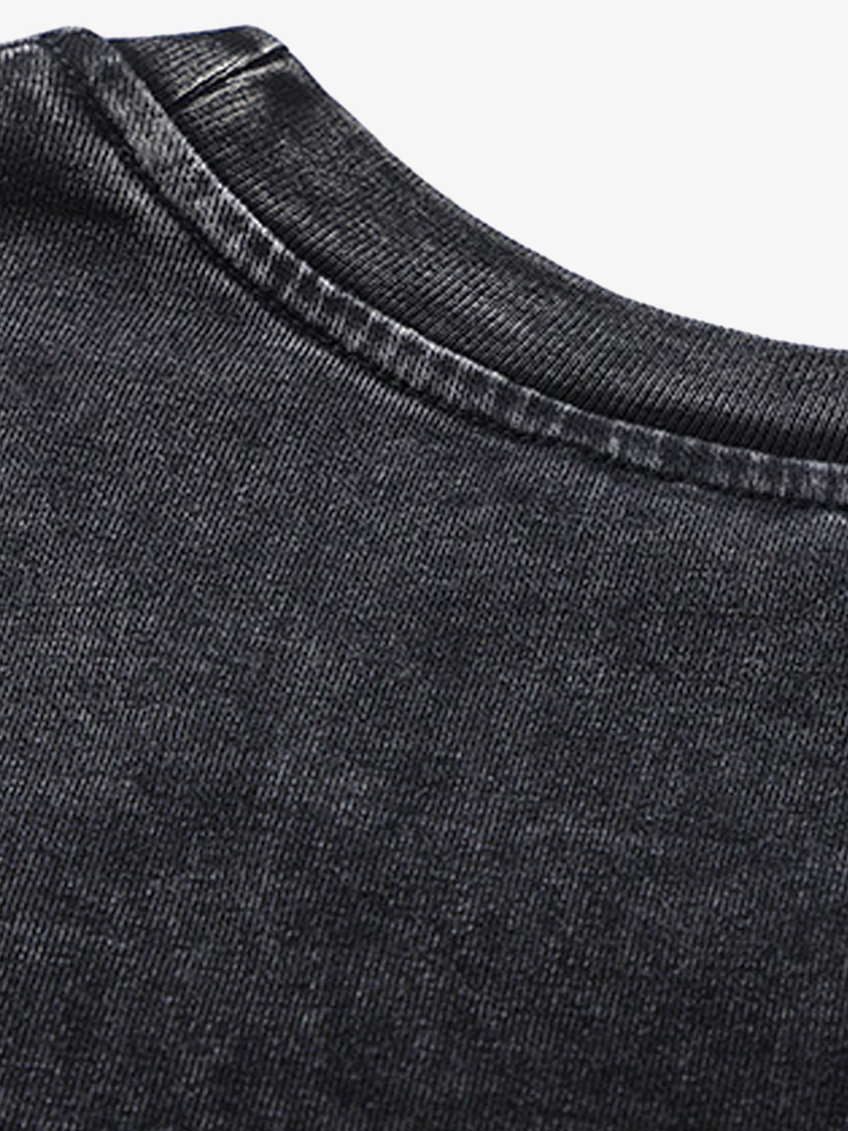 Thesupermade Split Raw Edge Short Sleeve T-shirt - 2159 