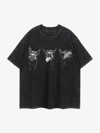 Doberman Print Washed T-shirt - 1857