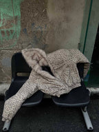 Cheetah Print Mink Fur Hooded Jacket - 2270 