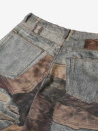Thesupermade High Street Distressed Washed Printed Jeans - 2246 