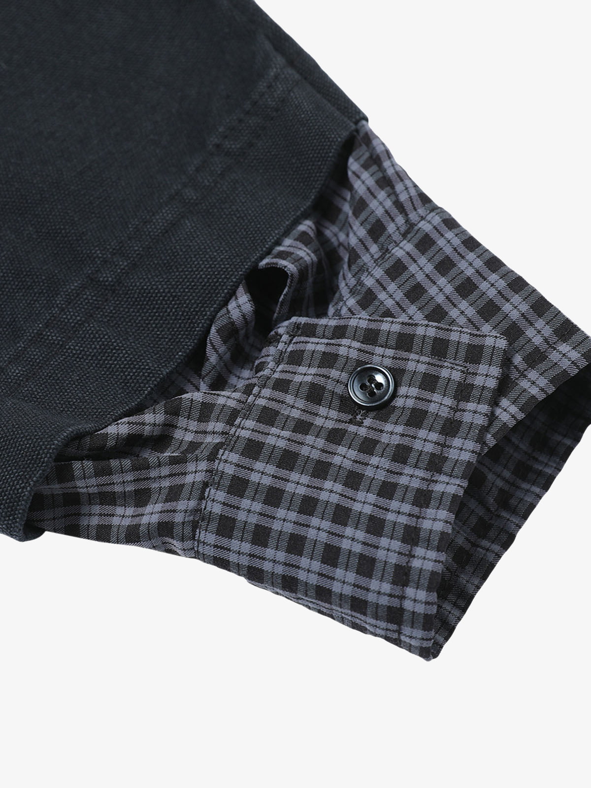 Wasteland Style Retro Washed Faux Two-Piece Shirt 