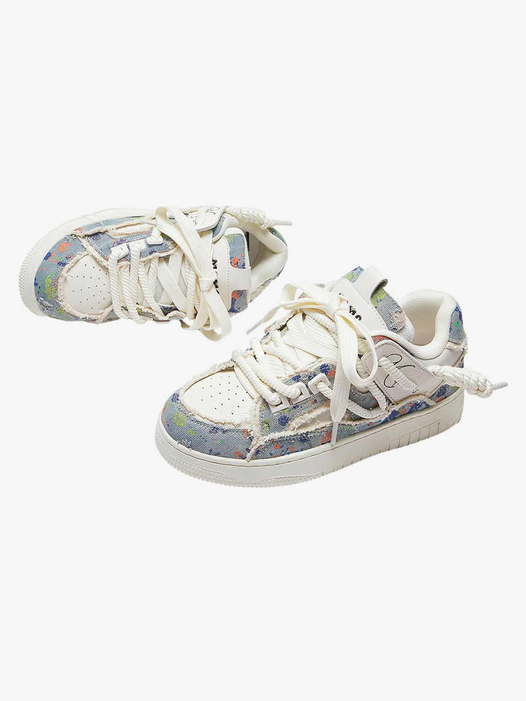 Destruction Series Tassel Contrast Color Sneakers - 2356 