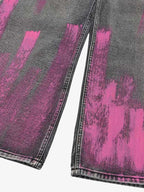 Thesupermade Graffiti Distressed Washed Baggy Jeans - 1886 