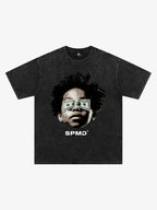 Original Distressed Washed Dollar Boy Print T-Shirt 