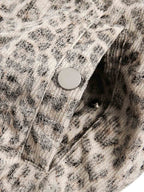 Cheetah Print Mink Fur Hooded Jacket - 2270 
