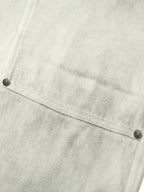 Washed Tie-Dyed  White Work Pants 