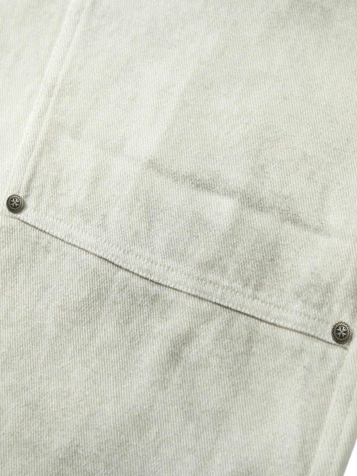Washed Tie-Dyed  White Work Pants 