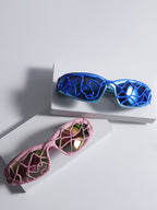 Futuristic Wavy Frame Sunglasses 