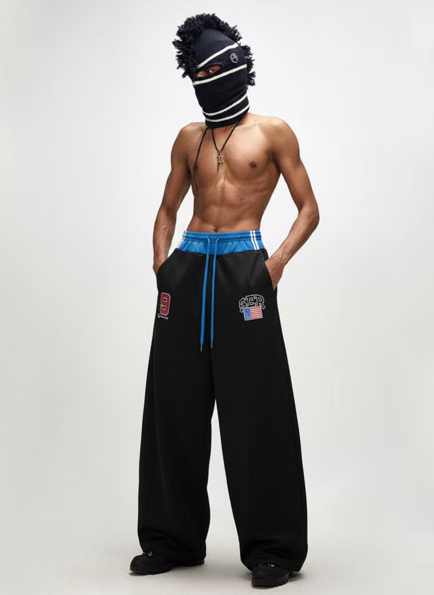 Vintage Paratrooper Layered Look Sweatpants 
